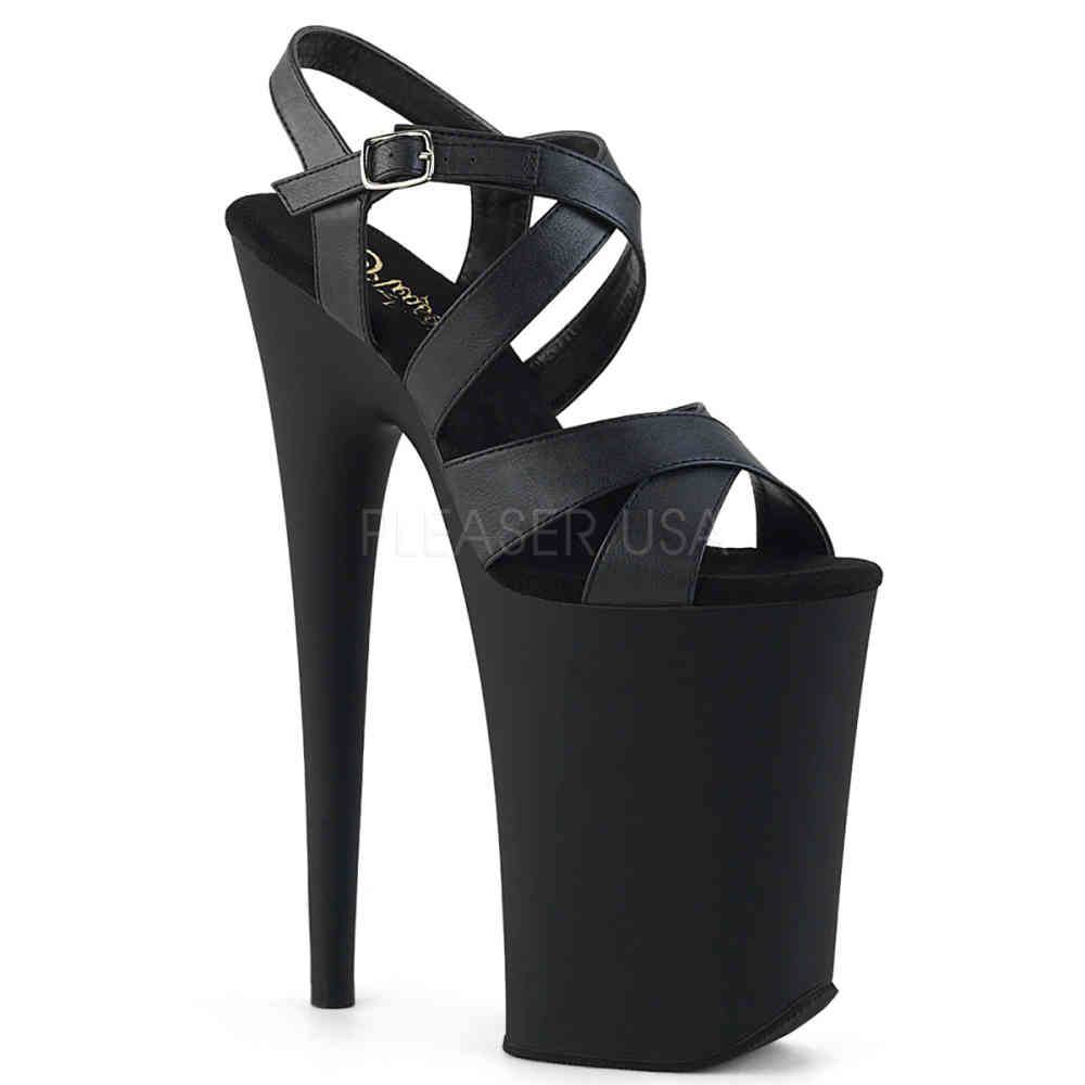 Pleaser - INFINITY997 Sandale à bride à la cheville, Pole dance chaussures - Chaussures de pole dance - Noir Product image